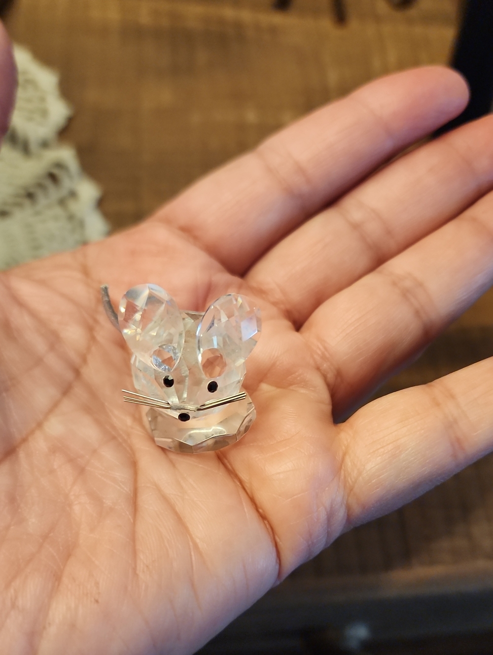 Swarovski Crystal Mouse Figurine Clear Vintage Miniature Collectible - Picture 4 of 4